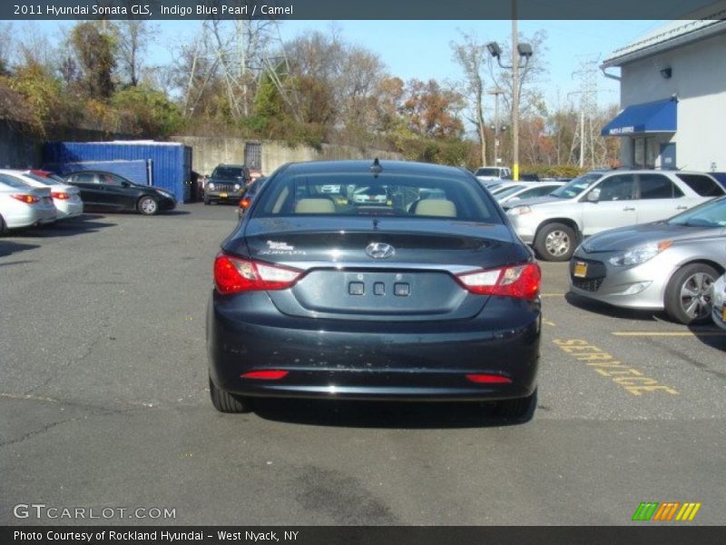Indigo Blue Pearl / Camel 2011 Hyundai Sonata GLS