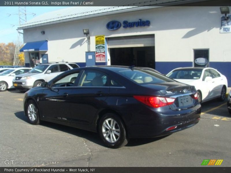 Indigo Blue Pearl / Camel 2011 Hyundai Sonata GLS