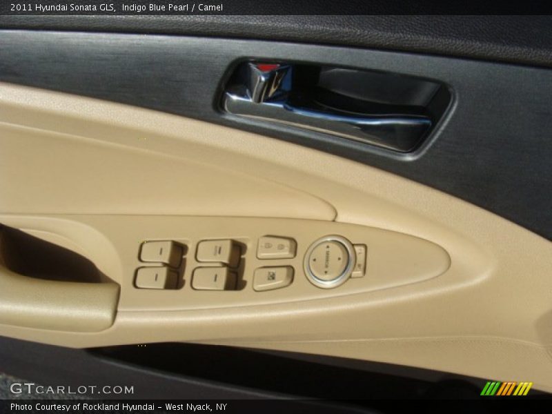 Indigo Blue Pearl / Camel 2011 Hyundai Sonata GLS