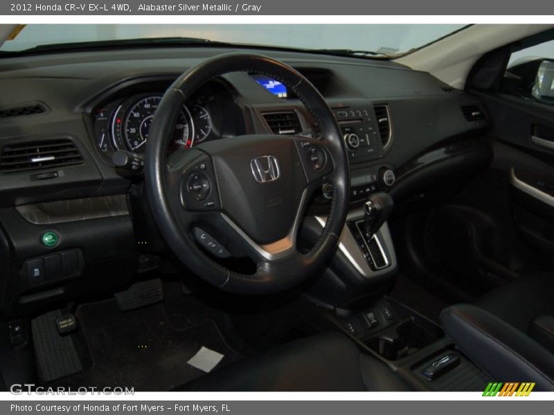 Alabaster Silver Metallic / Gray 2012 Honda CR-V EX-L 4WD
