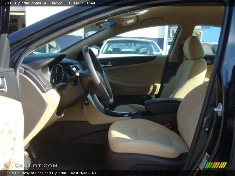 Indigo Blue Pearl / Camel 2011 Hyundai Sonata GLS