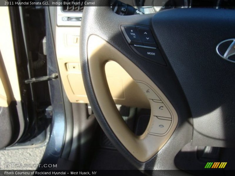 Indigo Blue Pearl / Camel 2011 Hyundai Sonata GLS