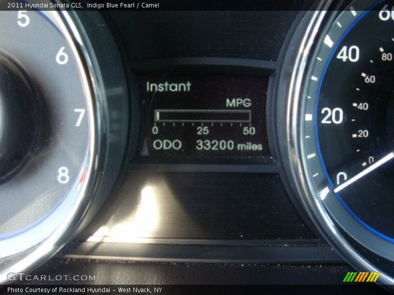 Indigo Blue Pearl / Camel 2011 Hyundai Sonata GLS