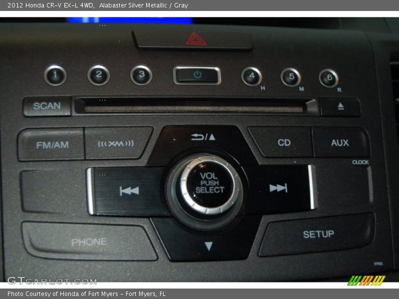 Alabaster Silver Metallic / Gray 2012 Honda CR-V EX-L 4WD