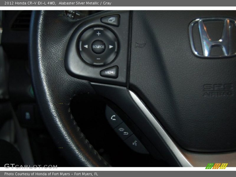 Alabaster Silver Metallic / Gray 2012 Honda CR-V EX-L 4WD