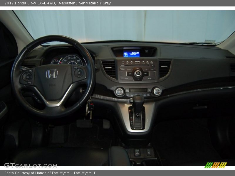 Alabaster Silver Metallic / Gray 2012 Honda CR-V EX-L 4WD