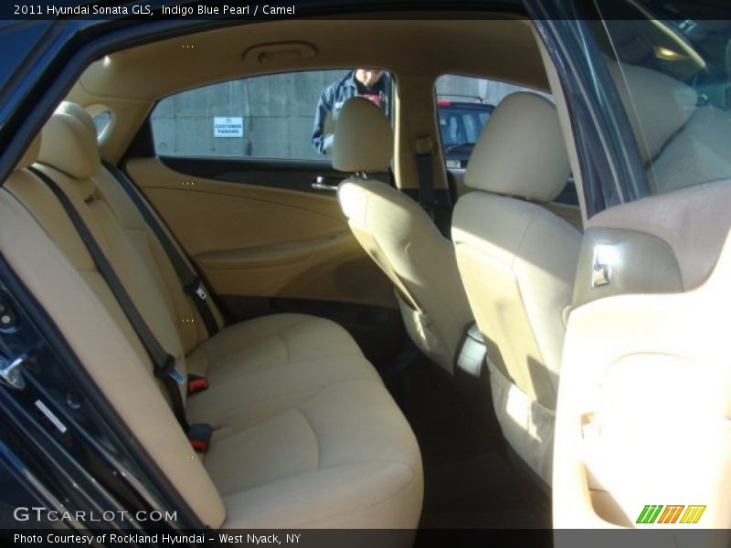 Indigo Blue Pearl / Camel 2011 Hyundai Sonata GLS