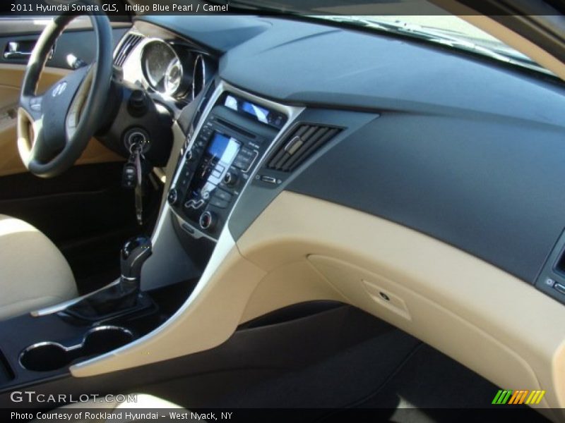 Indigo Blue Pearl / Camel 2011 Hyundai Sonata GLS