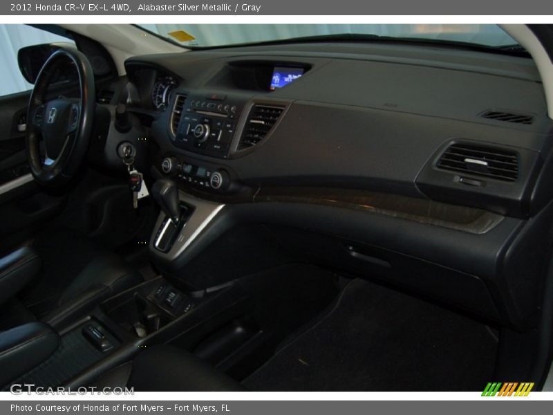 Alabaster Silver Metallic / Gray 2012 Honda CR-V EX-L 4WD