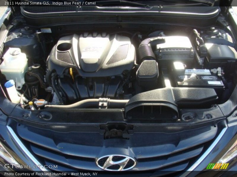 Indigo Blue Pearl / Camel 2011 Hyundai Sonata GLS