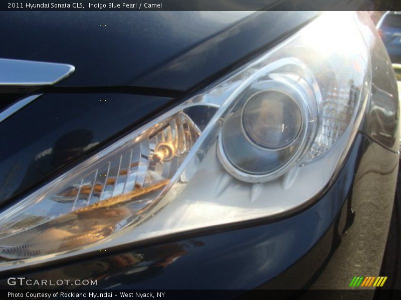 Indigo Blue Pearl / Camel 2011 Hyundai Sonata GLS