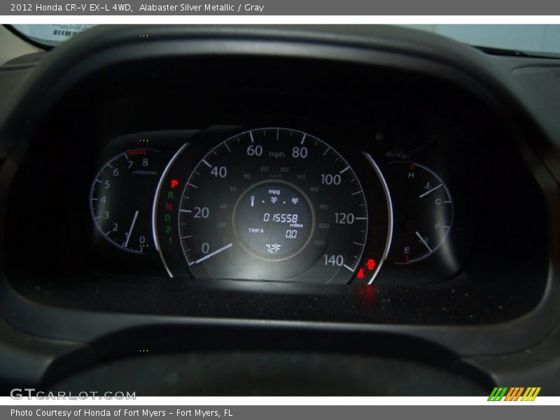 Alabaster Silver Metallic / Gray 2012 Honda CR-V EX-L 4WD
