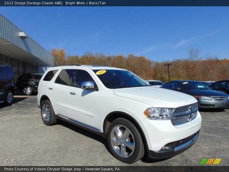 Bright White / Black/Tan 2013 Dodge Durango Citadel AWD