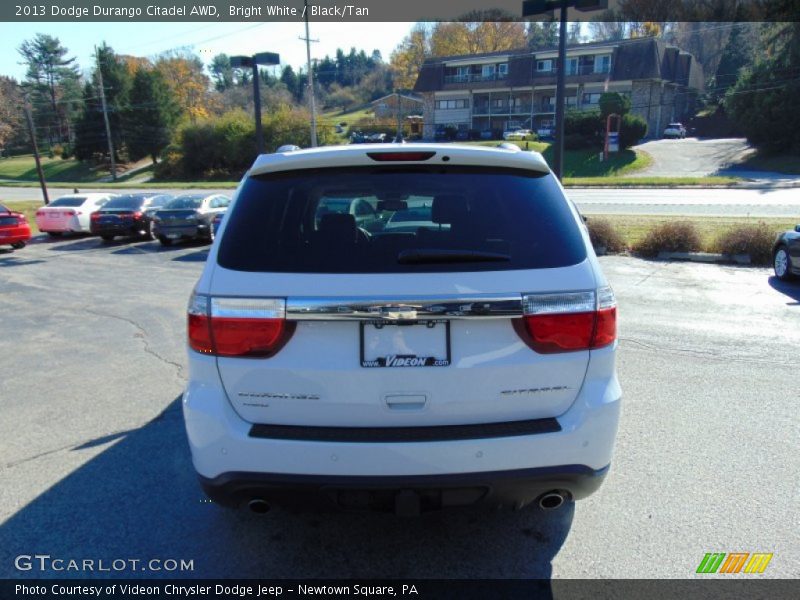 Bright White / Black/Tan 2013 Dodge Durango Citadel AWD