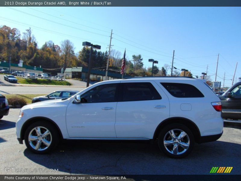 Bright White / Black/Tan 2013 Dodge Durango Citadel AWD