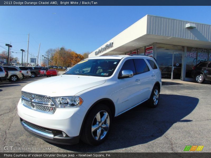 Bright White / Black/Tan 2013 Dodge Durango Citadel AWD