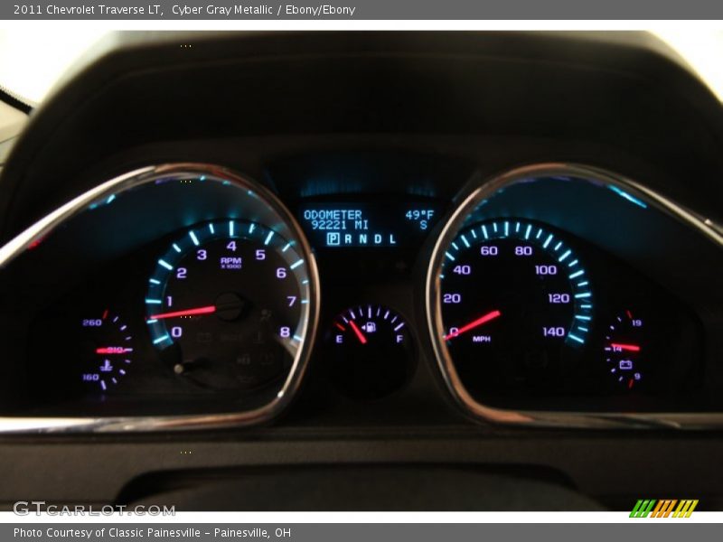 Cyber Gray Metallic / Ebony/Ebony 2011 Chevrolet Traverse LT