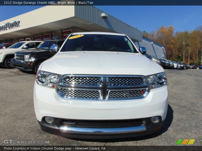 Bright White / Black/Tan 2013 Dodge Durango Citadel AWD