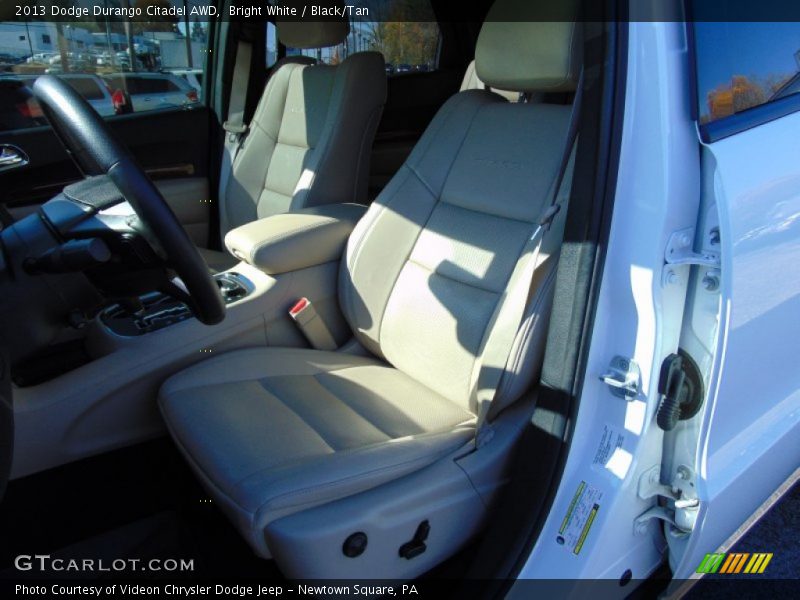Bright White / Black/Tan 2013 Dodge Durango Citadel AWD