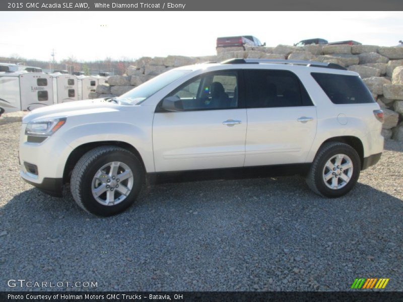 White Diamond Tricoat / Ebony 2015 GMC Acadia SLE AWD
