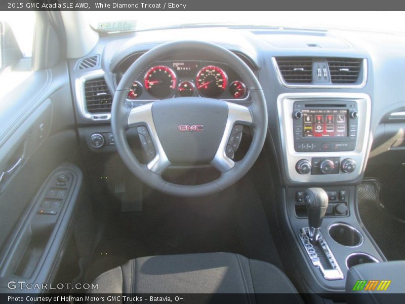 White Diamond Tricoat / Ebony 2015 GMC Acadia SLE AWD