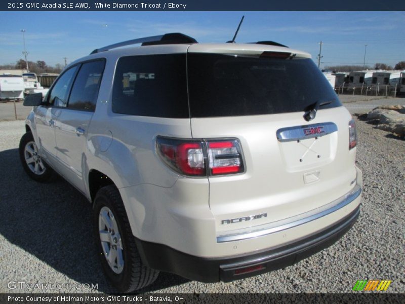 White Diamond Tricoat / Ebony 2015 GMC Acadia SLE AWD