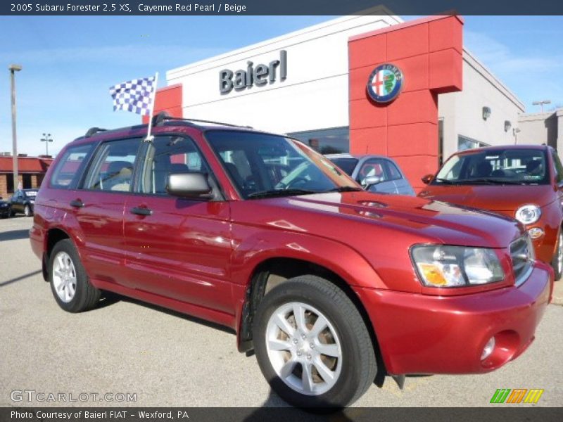 Cayenne Red Pearl / Beige 2005 Subaru Forester 2.5 XS