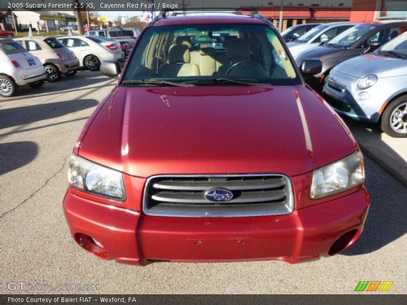 Cayenne Red Pearl / Beige 2005 Subaru Forester 2.5 XS