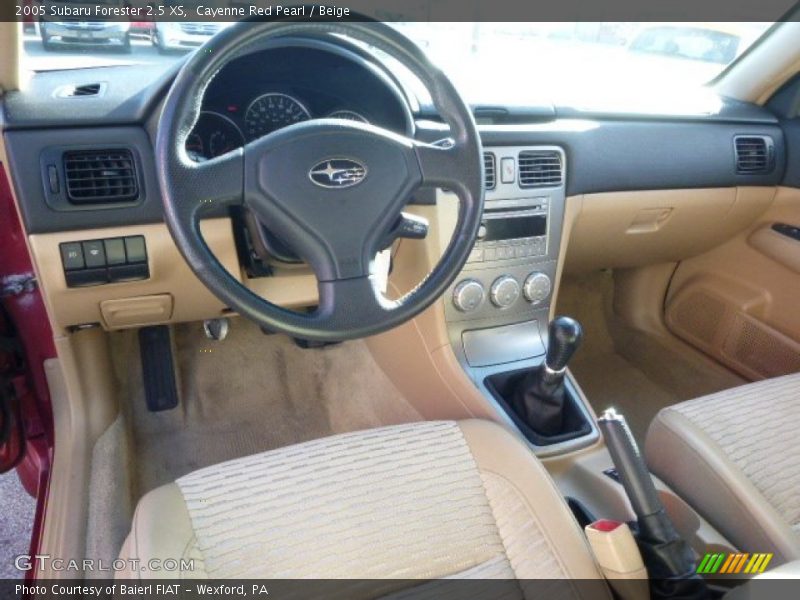Cayenne Red Pearl / Beige 2005 Subaru Forester 2.5 XS