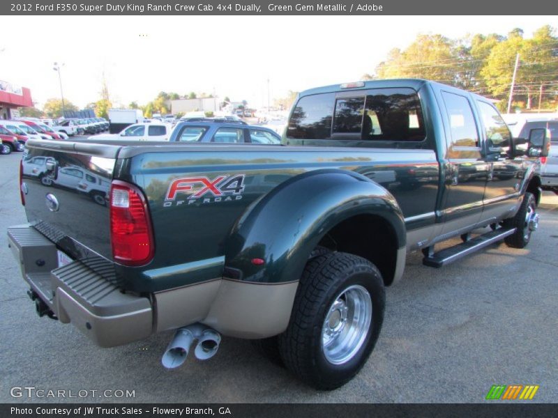 Green Gem Metallic / Adobe 2012 Ford F350 Super Duty King Ranch Crew Cab 4x4 Dually