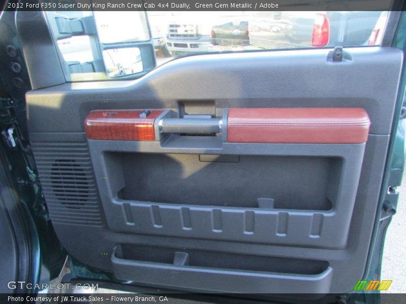 Green Gem Metallic / Adobe 2012 Ford F350 Super Duty King Ranch Crew Cab 4x4 Dually