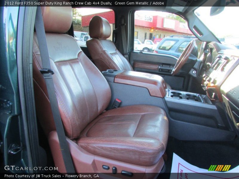 Green Gem Metallic / Adobe 2012 Ford F350 Super Duty King Ranch Crew Cab 4x4 Dually