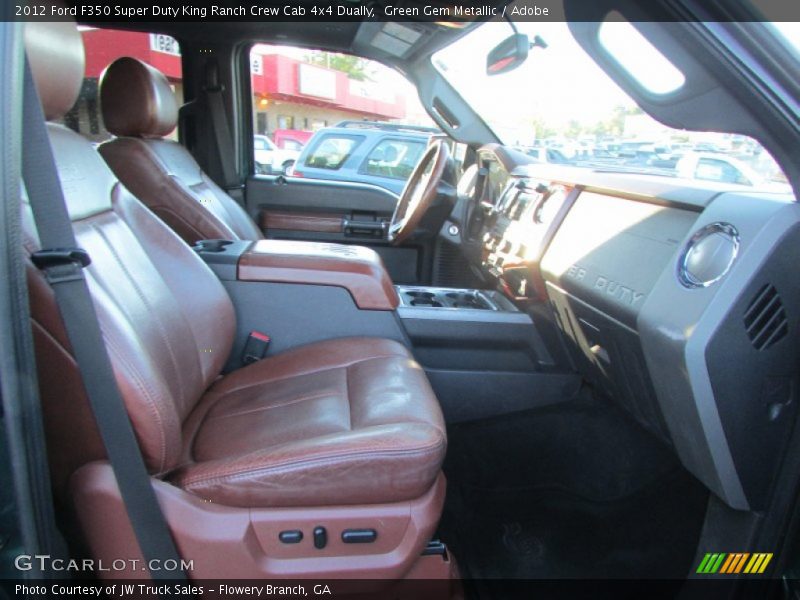 Green Gem Metallic / Adobe 2012 Ford F350 Super Duty King Ranch Crew Cab 4x4 Dually