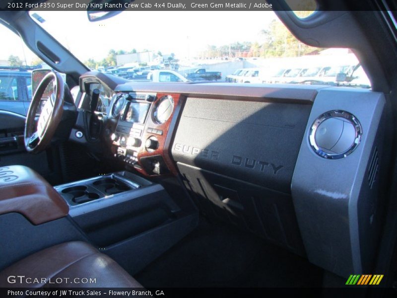 Green Gem Metallic / Adobe 2012 Ford F350 Super Duty King Ranch Crew Cab 4x4 Dually