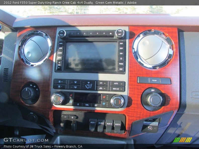 Green Gem Metallic / Adobe 2012 Ford F350 Super Duty King Ranch Crew Cab 4x4 Dually