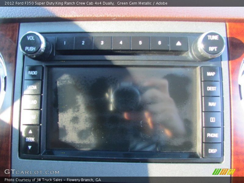 Green Gem Metallic / Adobe 2012 Ford F350 Super Duty King Ranch Crew Cab 4x4 Dually