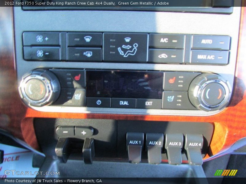 Green Gem Metallic / Adobe 2012 Ford F350 Super Duty King Ranch Crew Cab 4x4 Dually