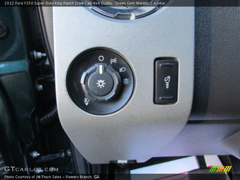 Green Gem Metallic / Adobe 2012 Ford F350 Super Duty King Ranch Crew Cab 4x4 Dually