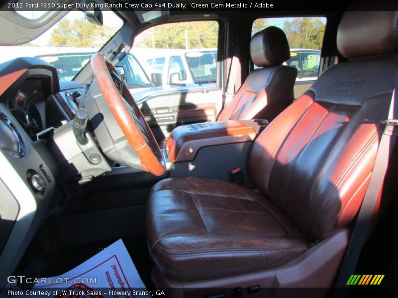 Green Gem Metallic / Adobe 2012 Ford F350 Super Duty King Ranch Crew Cab 4x4 Dually