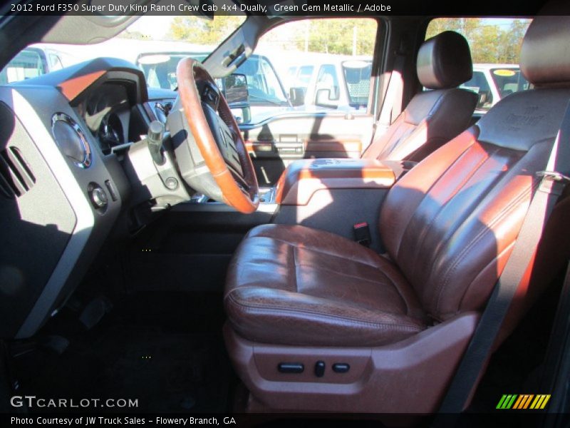 Green Gem Metallic / Adobe 2012 Ford F350 Super Duty King Ranch Crew Cab 4x4 Dually