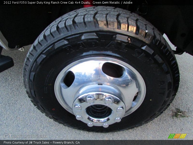Green Gem Metallic / Adobe 2012 Ford F350 Super Duty King Ranch Crew Cab 4x4 Dually
