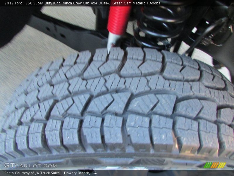 Green Gem Metallic / Adobe 2012 Ford F350 Super Duty King Ranch Crew Cab 4x4 Dually