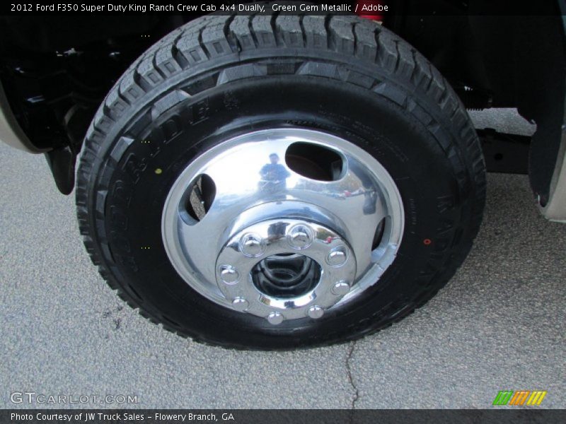 Green Gem Metallic / Adobe 2012 Ford F350 Super Duty King Ranch Crew Cab 4x4 Dually