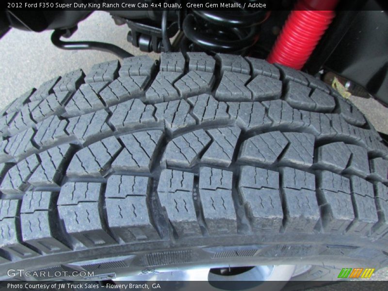 Green Gem Metallic / Adobe 2012 Ford F350 Super Duty King Ranch Crew Cab 4x4 Dually