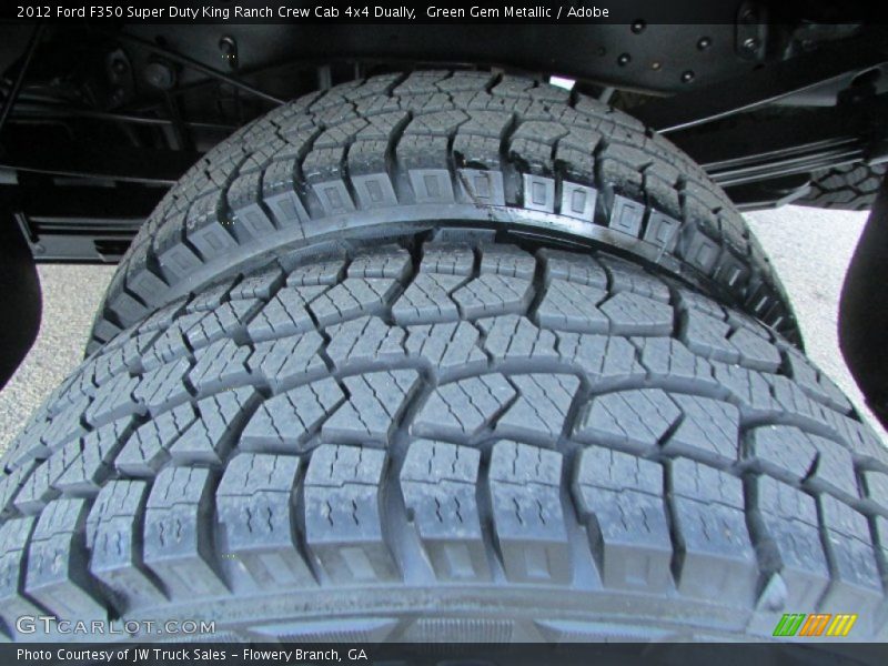 Green Gem Metallic / Adobe 2012 Ford F350 Super Duty King Ranch Crew Cab 4x4 Dually