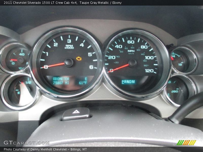 Taupe Gray Metallic / Ebony 2011 Chevrolet Silverado 1500 LT Crew Cab 4x4