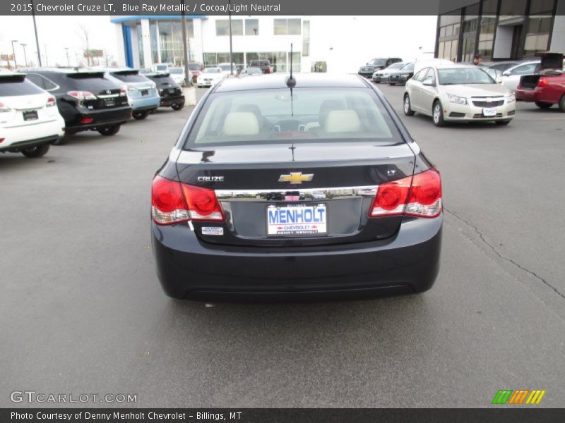Blue Ray Metallic / Cocoa/Light Neutral 2015 Chevrolet Cruze LT