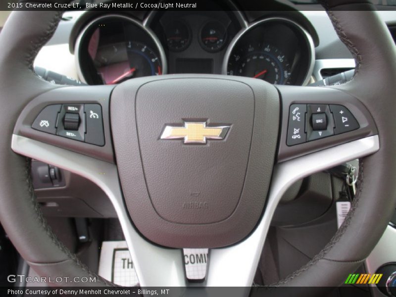 Blue Ray Metallic / Cocoa/Light Neutral 2015 Chevrolet Cruze LT