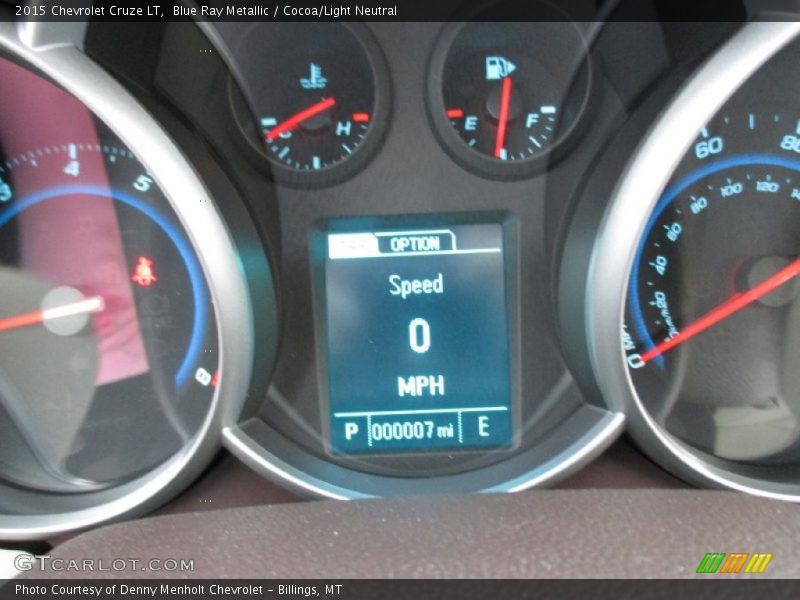 Blue Ray Metallic / Cocoa/Light Neutral 2015 Chevrolet Cruze LT