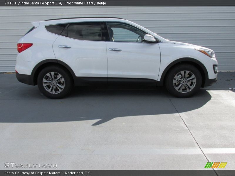 Frost White Pearl / Beige 2015 Hyundai Santa Fe Sport 2.4